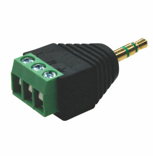 AMERICAN RECORDER 3.5mm TRS Male to Screw Terminal Adapter - AMERICAN RECORDER TECHNOLOGIES, INC.