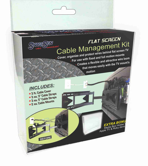 SNAKESKIN Flatscreen Cable Management Kit - AMERICAN RECORDER TECHNOLOGIES, INC.