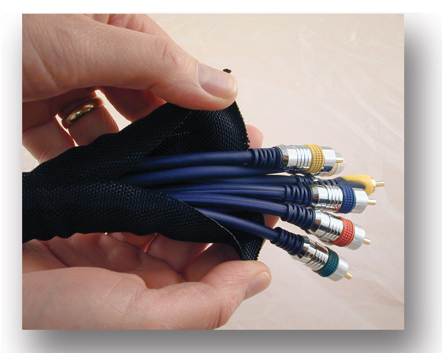 1 inch SNAKESKIN Cable Management Kit - Black - 20 ft Contractor Pack - AMERICAN RECORDER TECHNOLOGIES, INC.