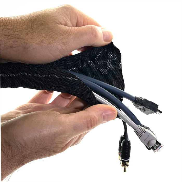 1 inch SNAKESKIN Cable Management Kit - Black - 8 feet pack - AMERICAN RECORDER TECHNOLOGIES, INC.