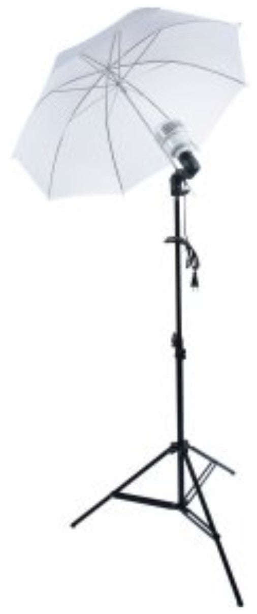 Zumm Photo 36 inch Umbrella Kit Kit W/ 1 LED, 6 ft Stand - AMERICAN RECORDER TECHNOLOGIES, INC.