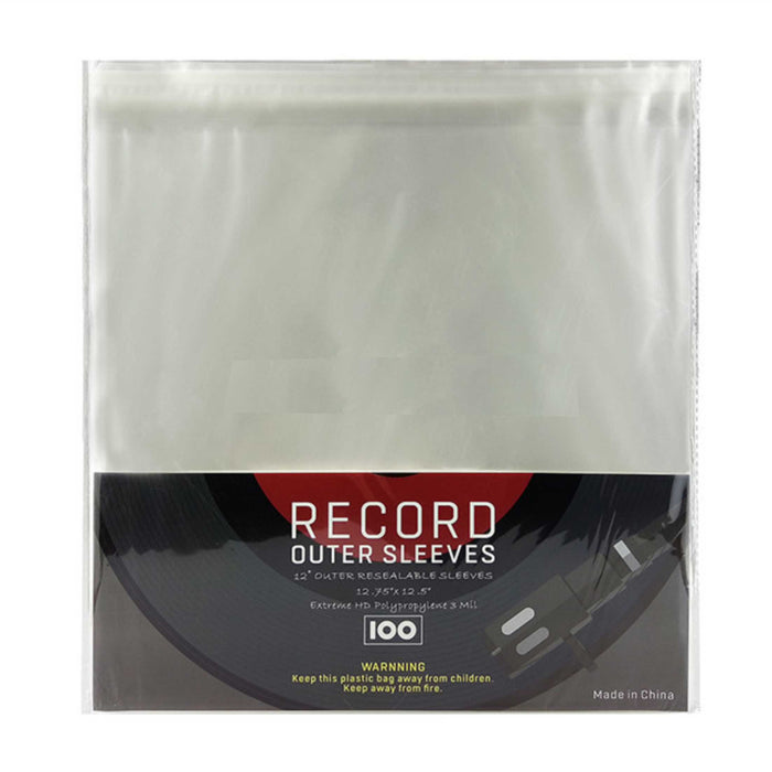 12.5" Heavy Duty Vinyl Disc LP Record Jacket Cover with re-sealable flap - pack of 25 - AMERICAN RECORDER TECHNOLOGIES, INC.