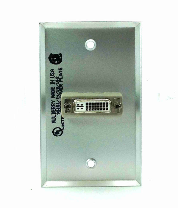 Single Gang DVI-D Aluminuml Wall Plate - AMERICAN RECORDER TECHNOLOGIES, INC.