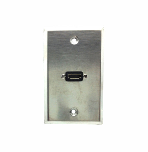 Single Gang HDMI Stainless Steel Wall Plate - AMERICAN RECORDER TECHNOLOGIES, INC.