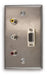 Single Gang VGA + 3 RCA Stainless Steel Wall Plate - AMERICAN RECORDER TECHNOLOGIES, INC.