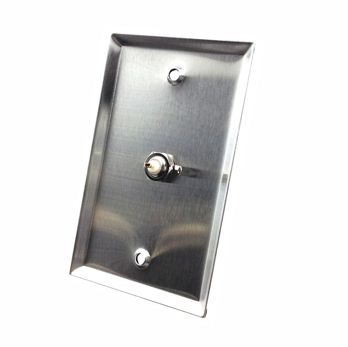 Single Gang, Stainless Steel Wall Plate with BNC Female - AMERICAN RECORDER TECHNOLOGIES, INC.