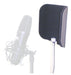 5" x 7" Aluminum/Acoustic Foam Microphone Anti-Reflection Panel with clamp and gooseneck - AMERICAN RECORDER TECHNOLOGIES, INC.