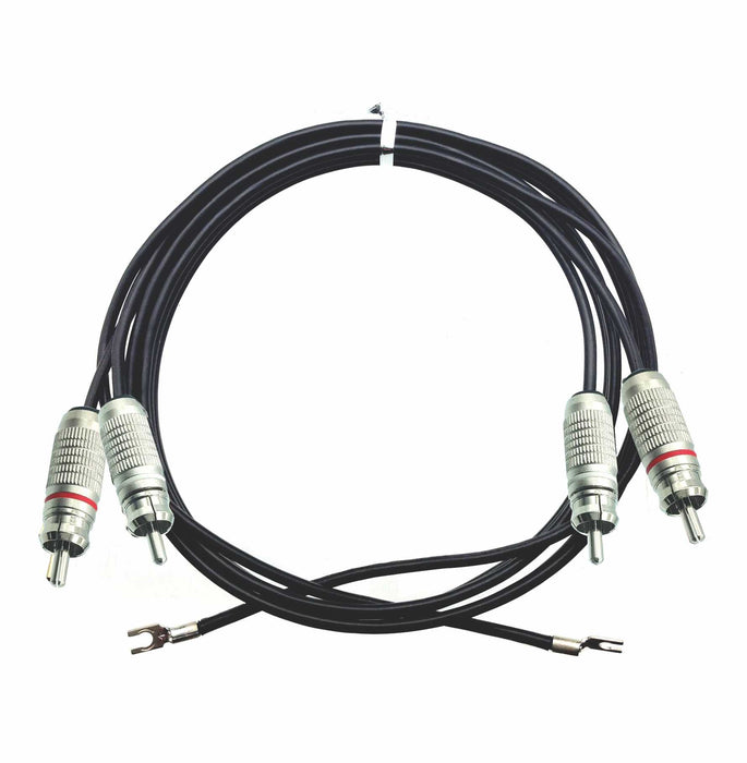 Turntable Cable RCA to RCA with Ground Lugs